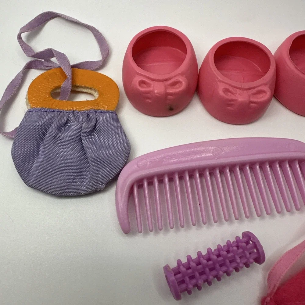 Vintage G1 My Little Pony Accessories Lot Hasbro Shoes Purse Comb Brush Bib